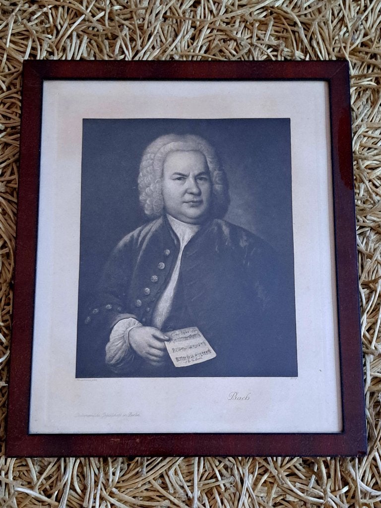 Photogravure Bach Hausmann prinx Photographische Gesellshaf, Antiek en Kunst, Ingelijst, 1800 - 1899, Portret, Ophalen of Verzenden