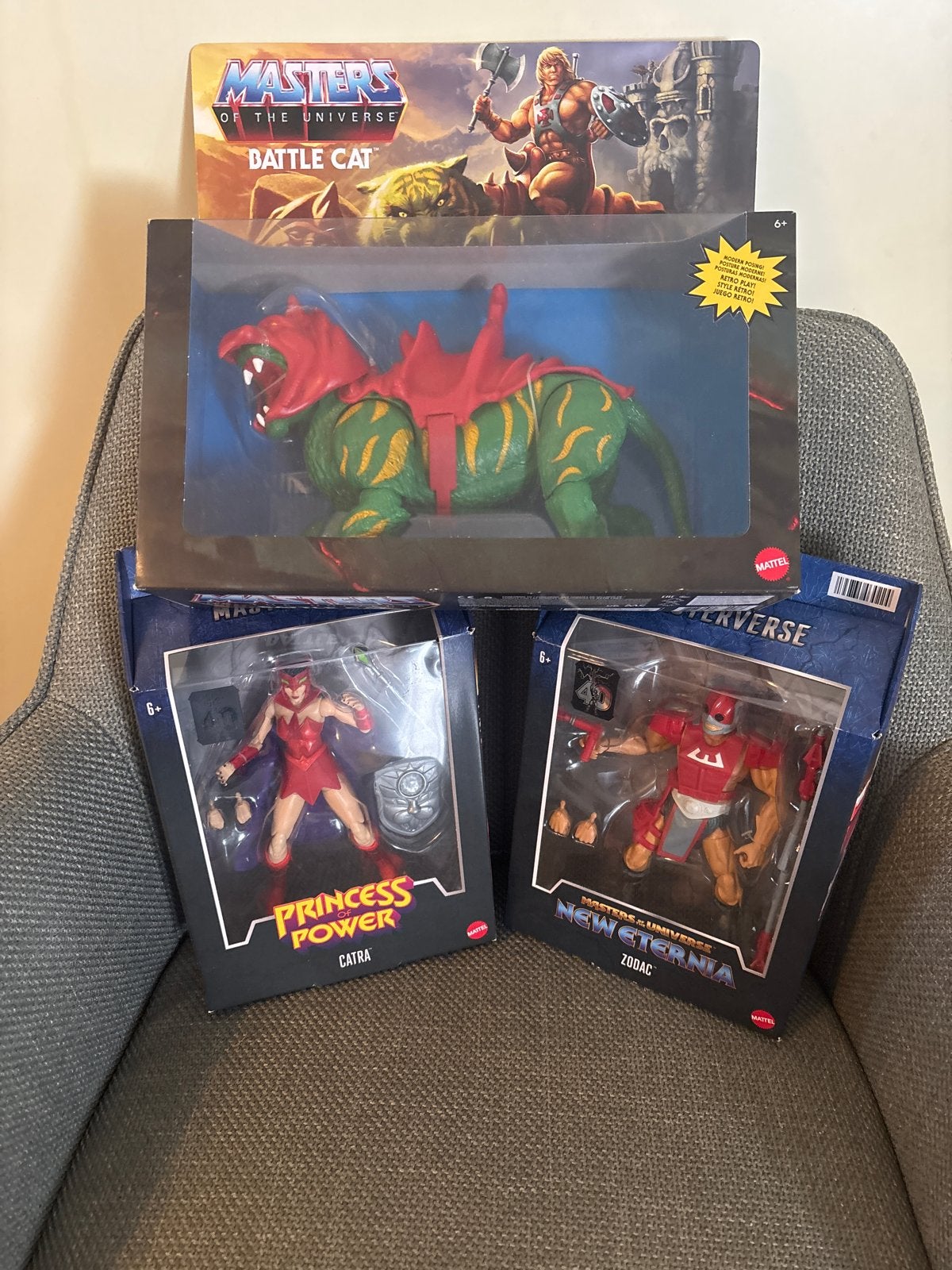 Masters of the Universe: Battle Cat, Catra, Zodac Figuren, Ophalen of Verzenden, Nieuw