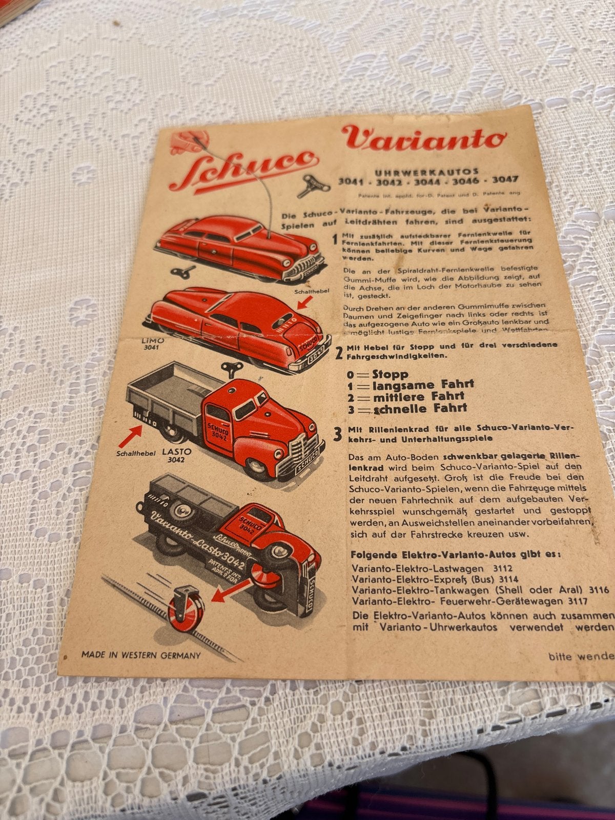 Schuco Varianto folder - Vintage speelgoed reclame, Ophalen of Verzenden