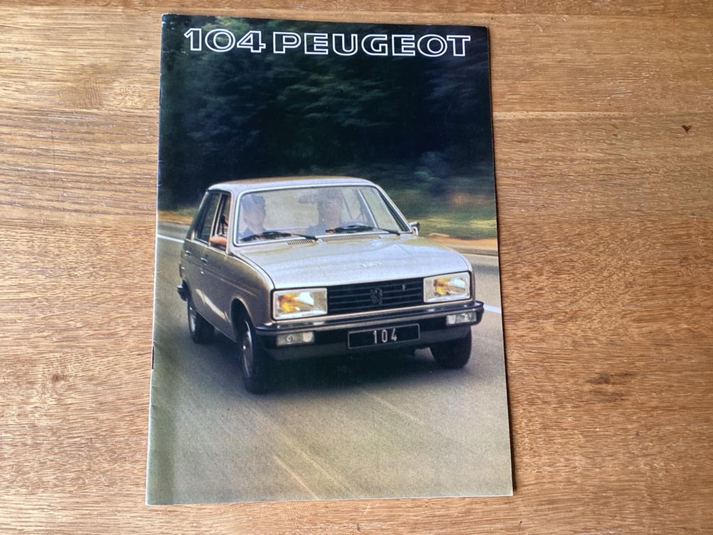 Peugeot 104 Brochure - Origineel uit 1977, Ophalen of Verzenden, Zo goed als nieuw, Peugeot