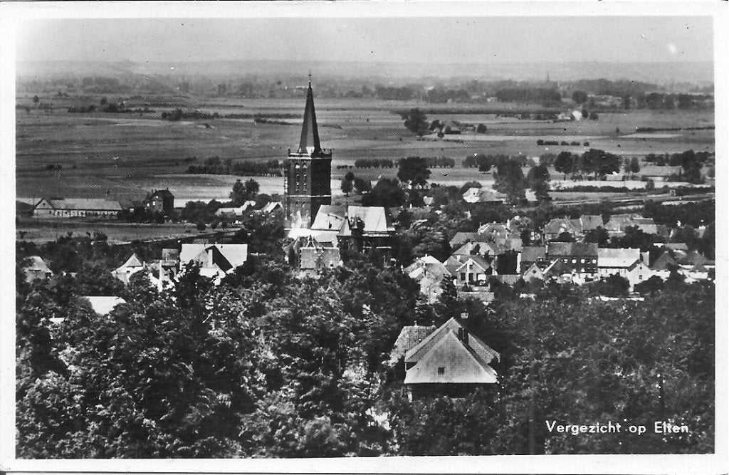 Zeldzame ansichtkaart 'Vergezicht op Elten', Ophalen, Voor 1920, Ongelopen, Zuid-Holland