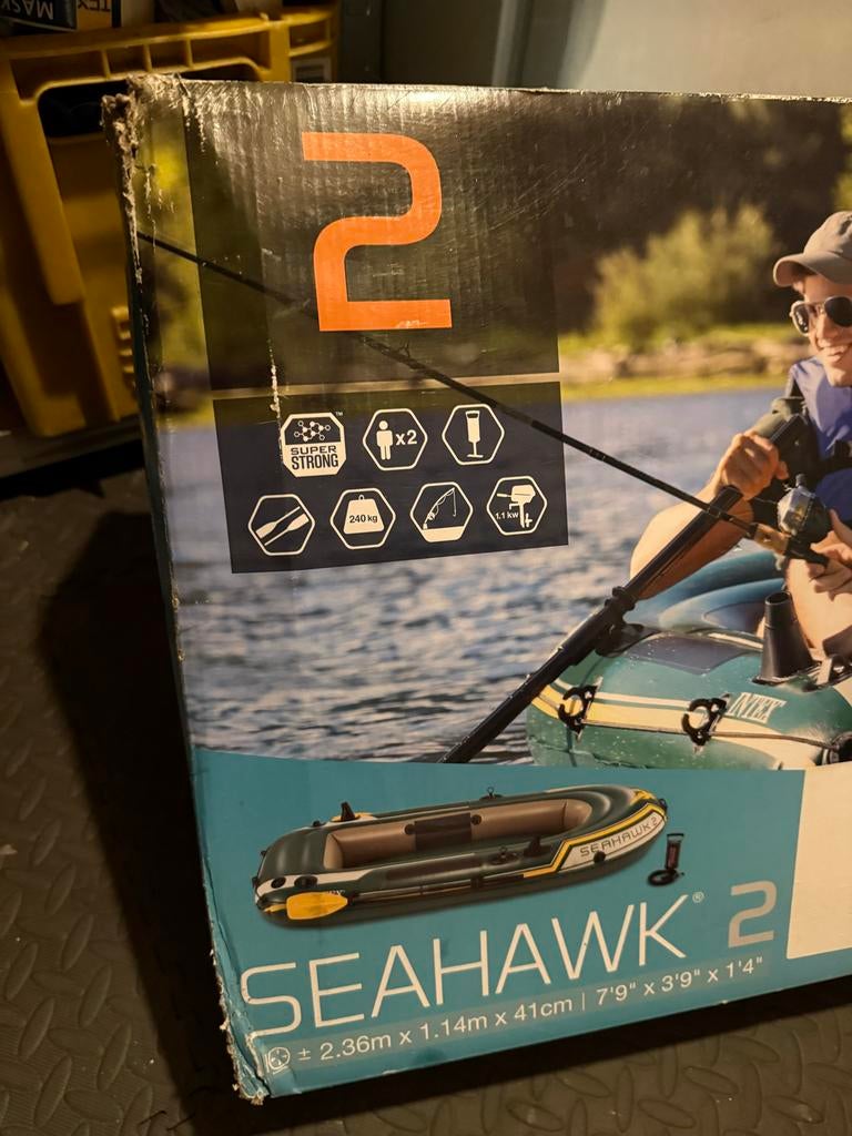 Intex Seahawk 2 opblaasboot - 1x gebruikt, Watersport en Boten, Ophalen, Zo goed als nieuw