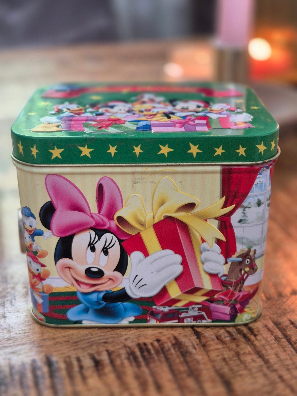 Disney blik met muziek - Mickey & Minnie Mouse Kerst, Verzamelen, Ophalen of Verzenden, Mickey Mouse, Gebruikt, Overige typen