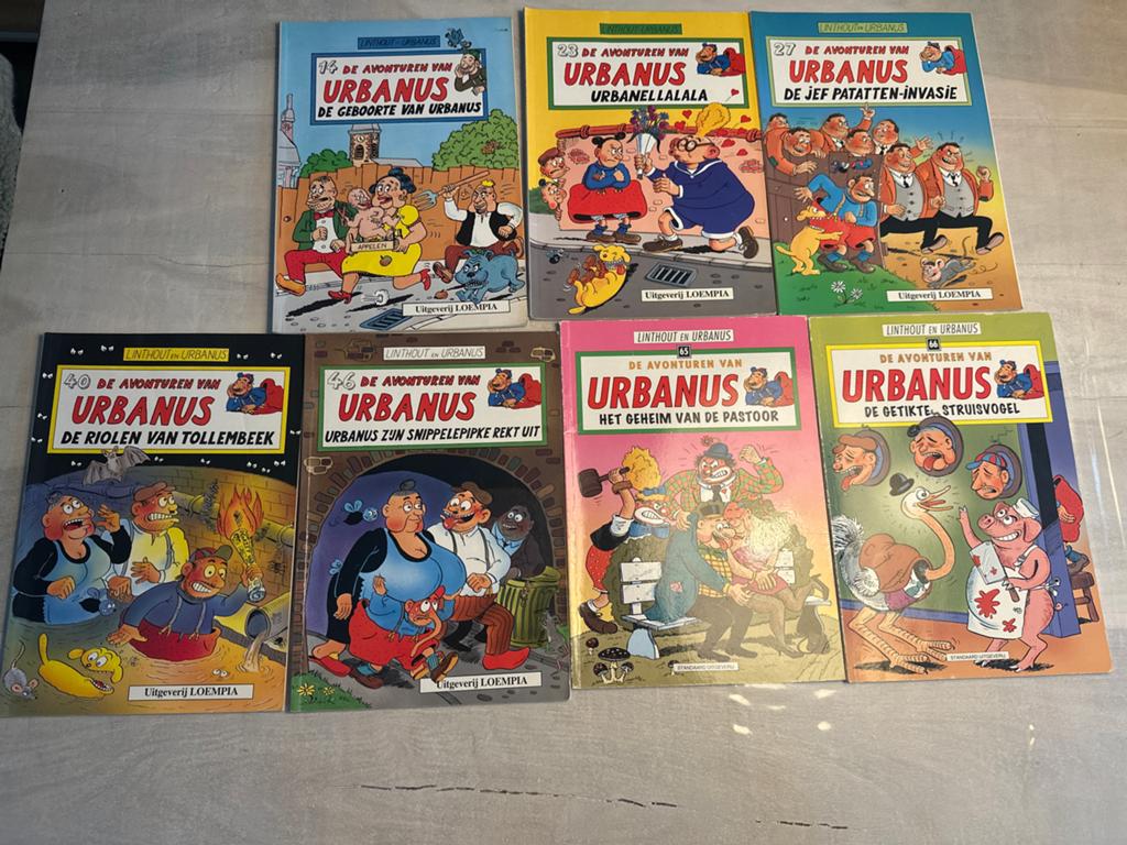 Urbanus . 7 stuks, Meerdere stripboeken, Ophalen of Verzenden, Gelezen