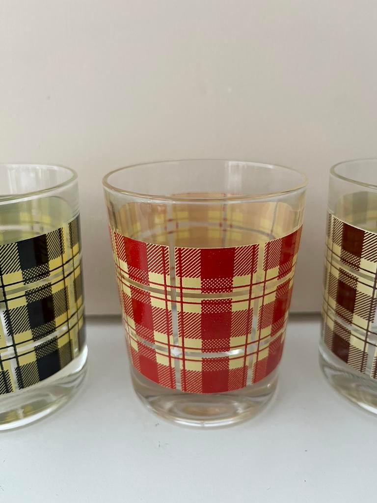Whisky glazen tartan schotse ruit, Verzamelen, Ophalen of Verzenden, Zo goed als nieuw, Overige typen