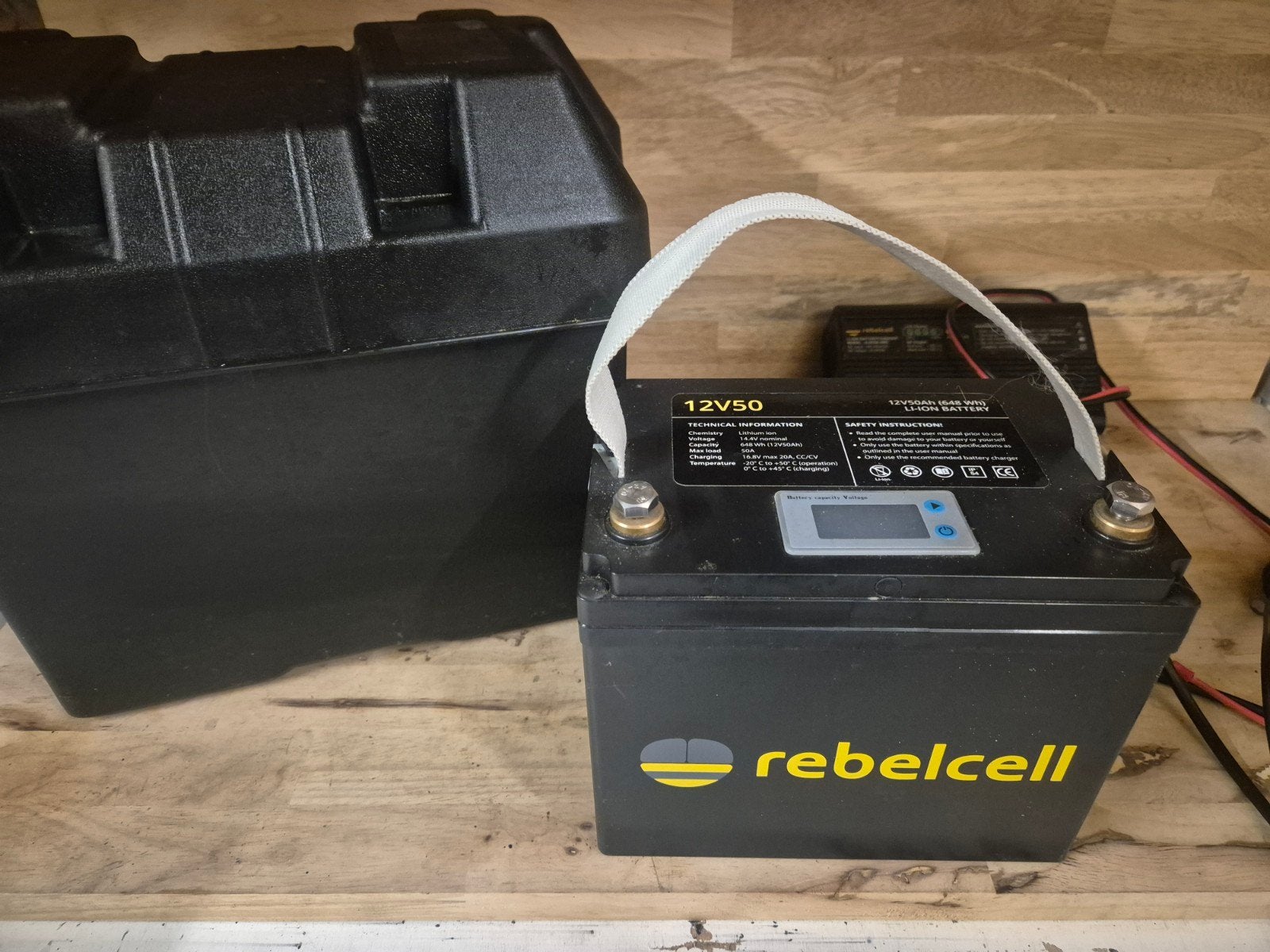 Rebelcell 12volt 50ah accu incl lader., Ophalen of Verzenden, Overige typen