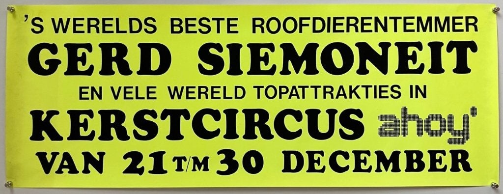 Kerstcircus Ahoy - Rotterdam - Circusposter - Jaren 70/80, Verzenden, A1 t/m A3, Overige onderwerpen, Rechthoekig Staand