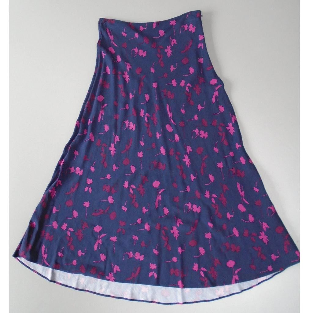 Joules maxirok UK10/EUR38/M donkerblauw berry, Maat 38/40 (M), Joules, Zo goed als nieuw, Onder de knie