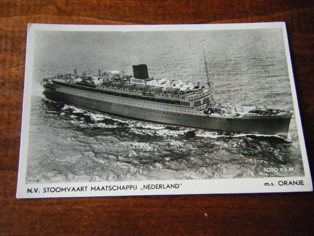 T42 - Schip SMN - m.s. Oranje - Mooi/Oud, Verzamelen, Ophalen of Verzenden, Gebruikt, Kaart, Foto of Prent