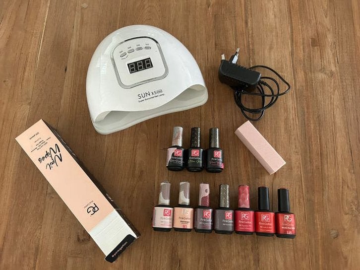 Pink gellac startset, Ophalen of Verzenden, Zo goed als nieuw, Overige kleuren, Handen en Nagels