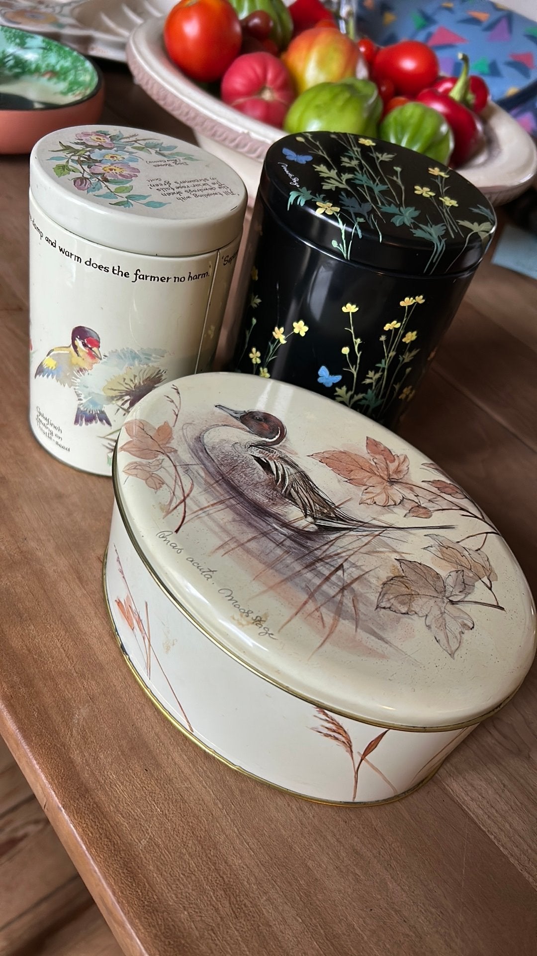 3 vintage blikken Mads Stage en Edith Holden, Verzamelen, Ophalen of Verzenden, Zo goed als nieuw, Overige