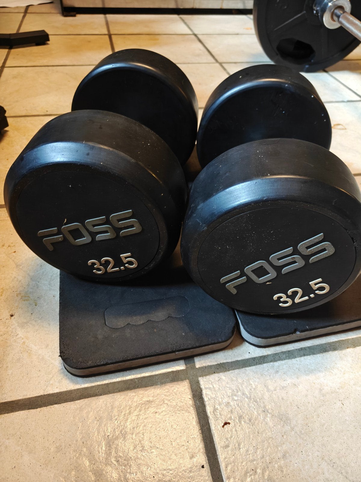 dumbells set 32,5 kilo, Ophalen, Zo goed als nieuw, Dumbbell
