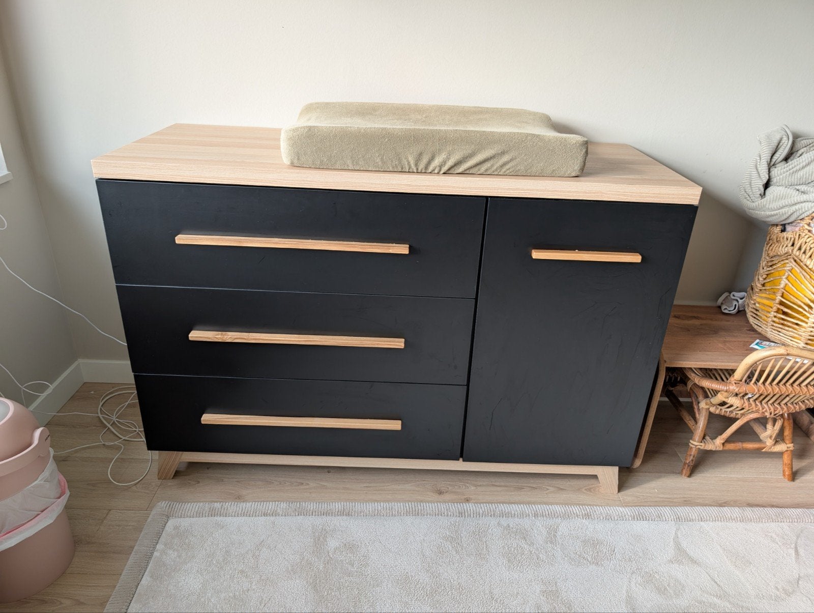 matzwarte commode Bradford, Ophalen, Gebruikt, 50 tot 70 cm, 100 cm of meer