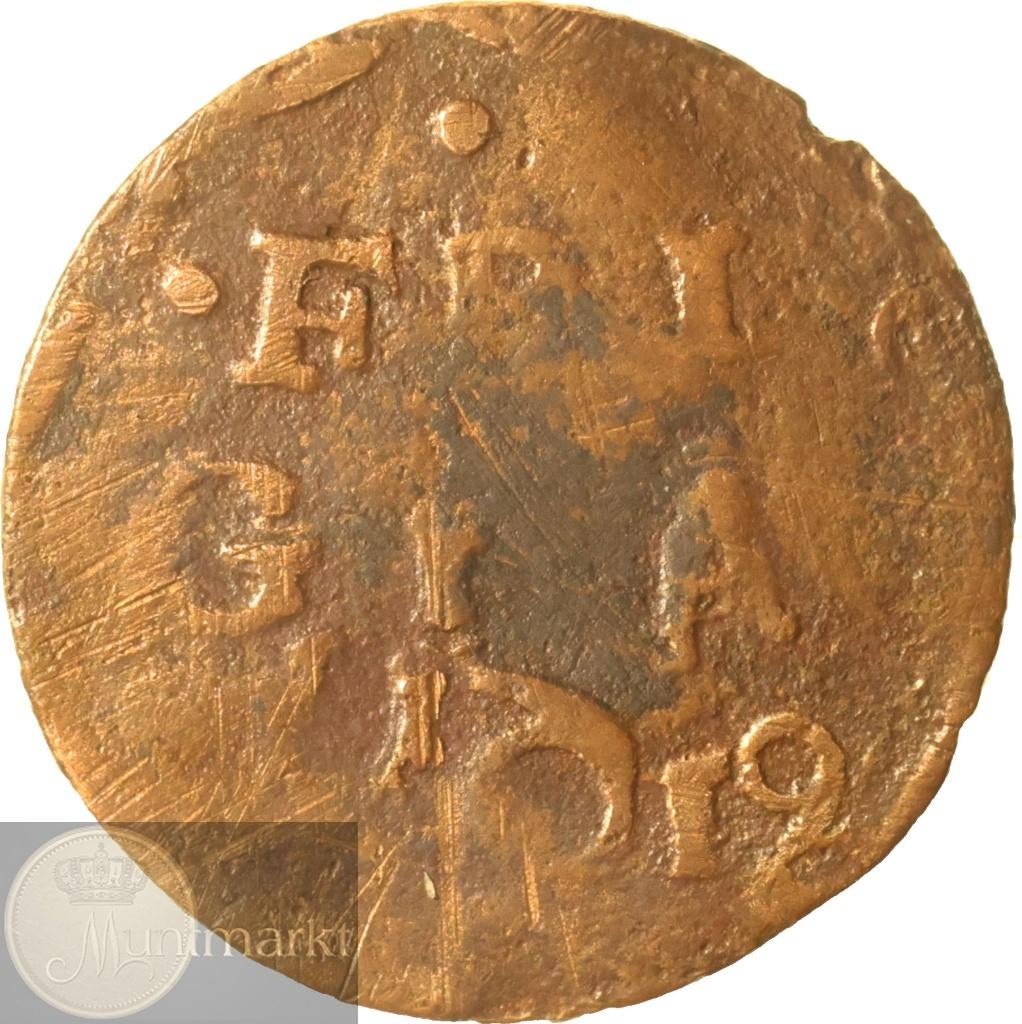 Reckheim - Duit 1619 (retrograde 6), Postzegels en Munten, Munten | Nederland, Ophalen of Verzenden, Vóór koninkrijk, Overige waardes