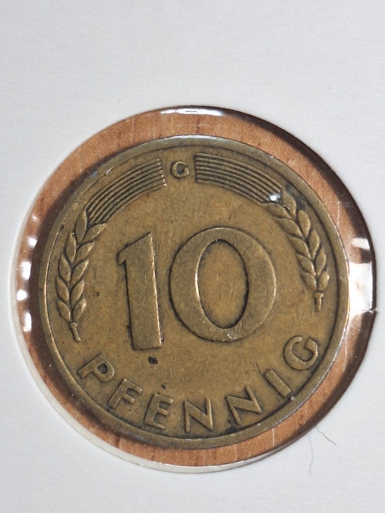 DUITSLAND 10 pfenning 1949 G (#21), Ophalen of Verzenden, Duitsland, Losse munt