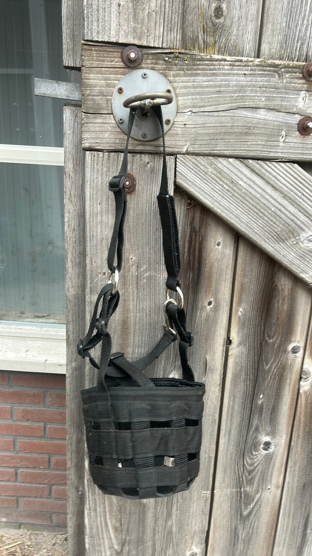 Grasmasker zwart, Ophalen of Verzenden, Zo goed als nieuw, Zwart