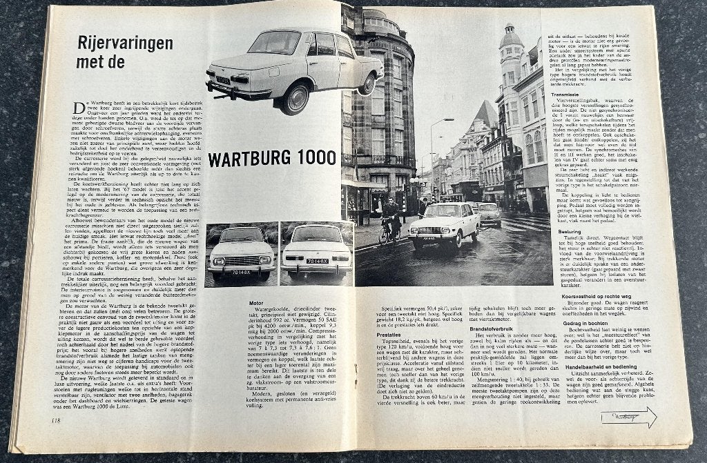 Wartburg 1000 test in Autokampioen 1967, Boeken, Auto's | Folders en Tijdschriften, Gelezen, Overige merken, Ophalen of Verzenden