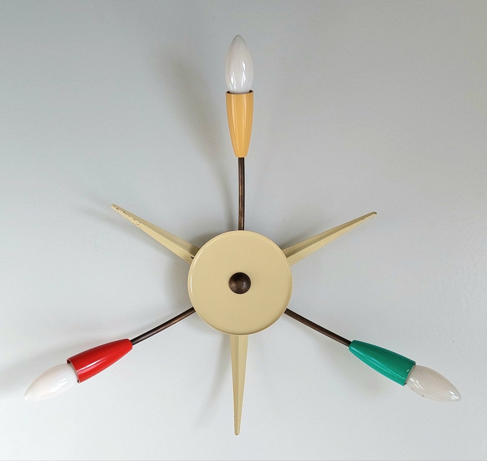 Mid Century Atomic Design Sputnik Spider Plafondlamp Lamp, Ophalen of Verzenden