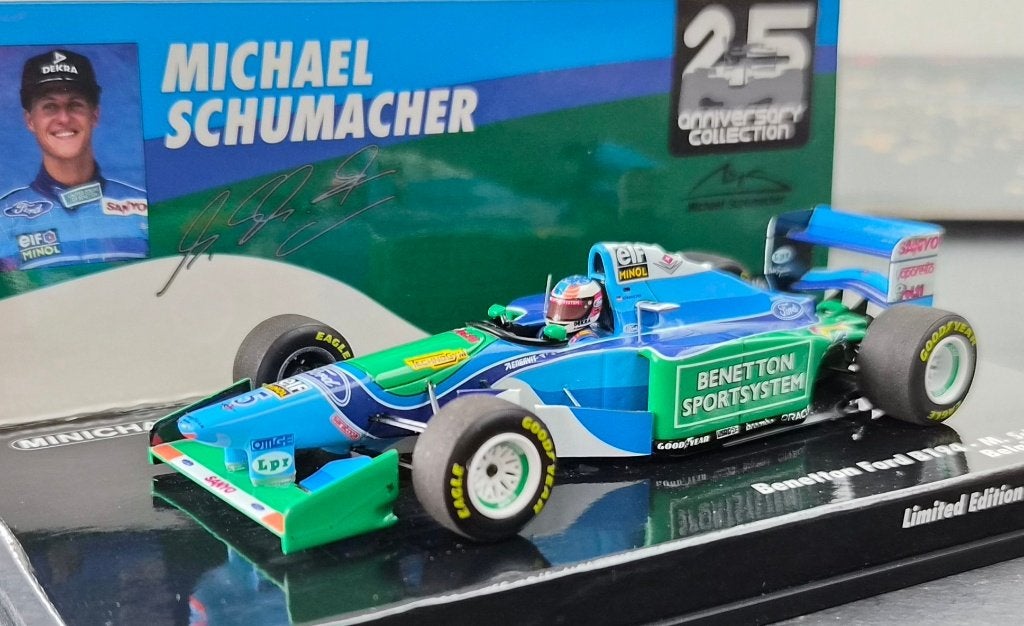 Minichamps Benetton B194 Michael Schumacher 1:43 Belgian GP, Ophalen of Verzenden, Nieuw, Auto, MiniChamps