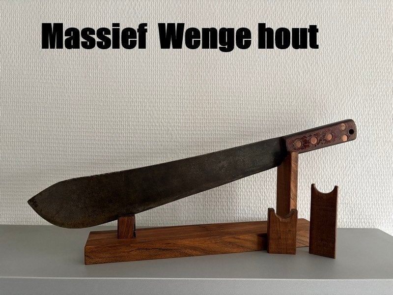massief edel houten messenstandaard mes knife zakmes messen, Ophalen of Verzenden, Nieuw