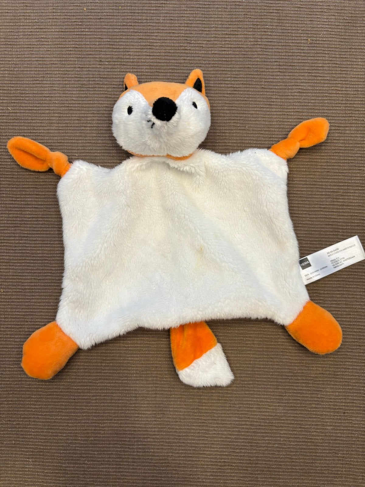 Hema Knuffeldoekje Vos - Zo goed als nieuw, Kinderen en Baby's, Oranje, Hema, Ophalen of Verzenden, Zo goed als nieuw