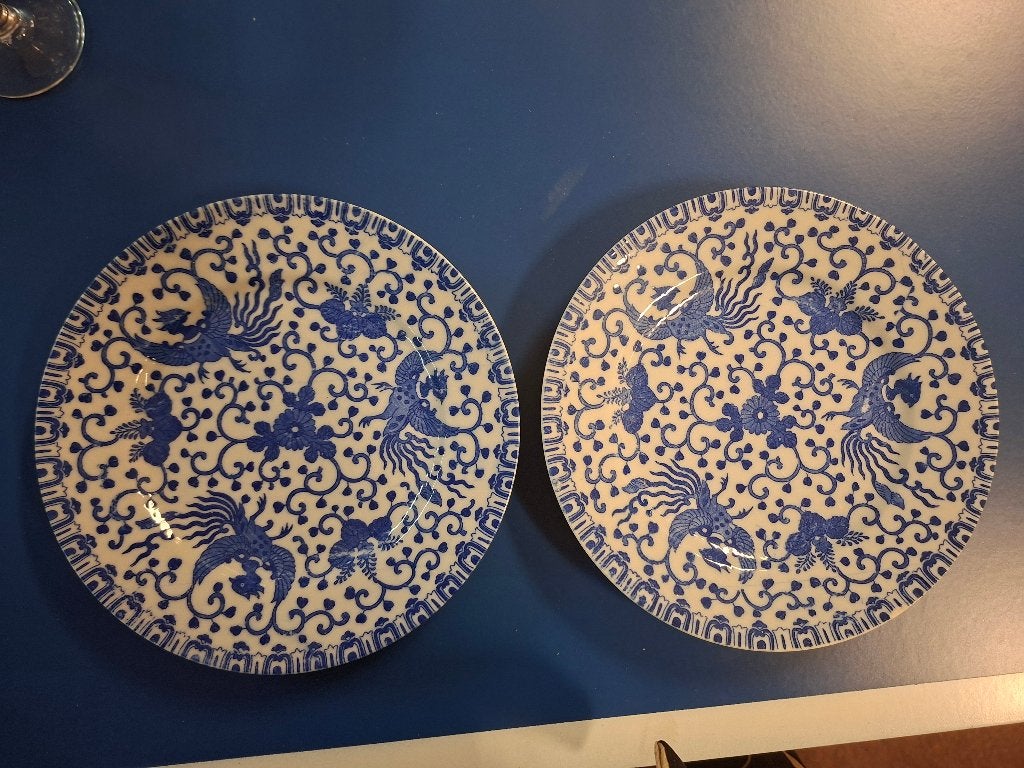 Vintage borden, Ophalen, Aziatisch, Zo goed als nieuw, Bord(en)