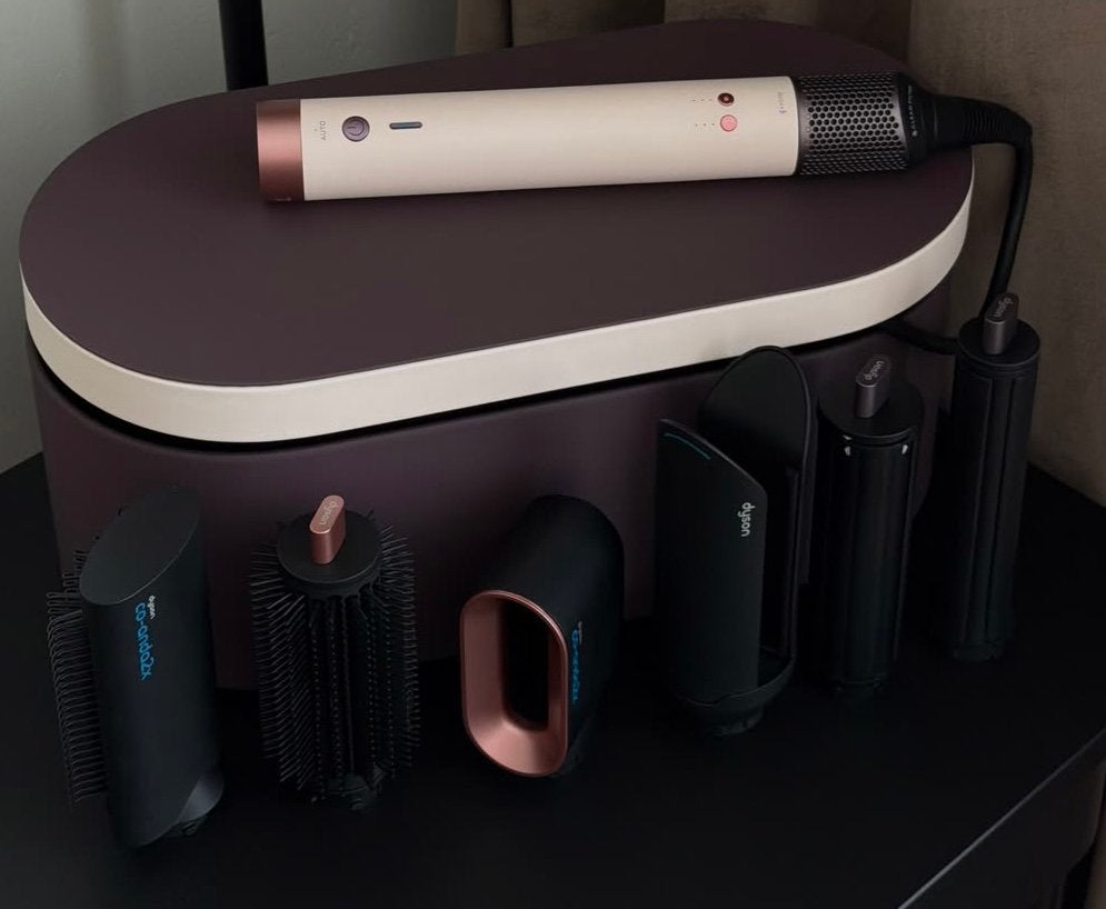 Dyson airwrap coanda 2x roze, Ophalen of Verzenden, Zo goed als nieuw, Föhn of Haardroger