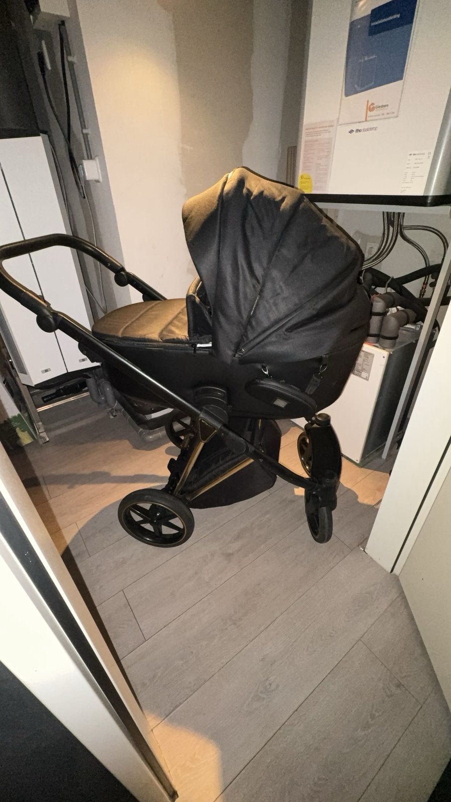 Kinderwagen 2 in 1 zwart goud., Ophalen, Zo goed als nieuw, Overige merken