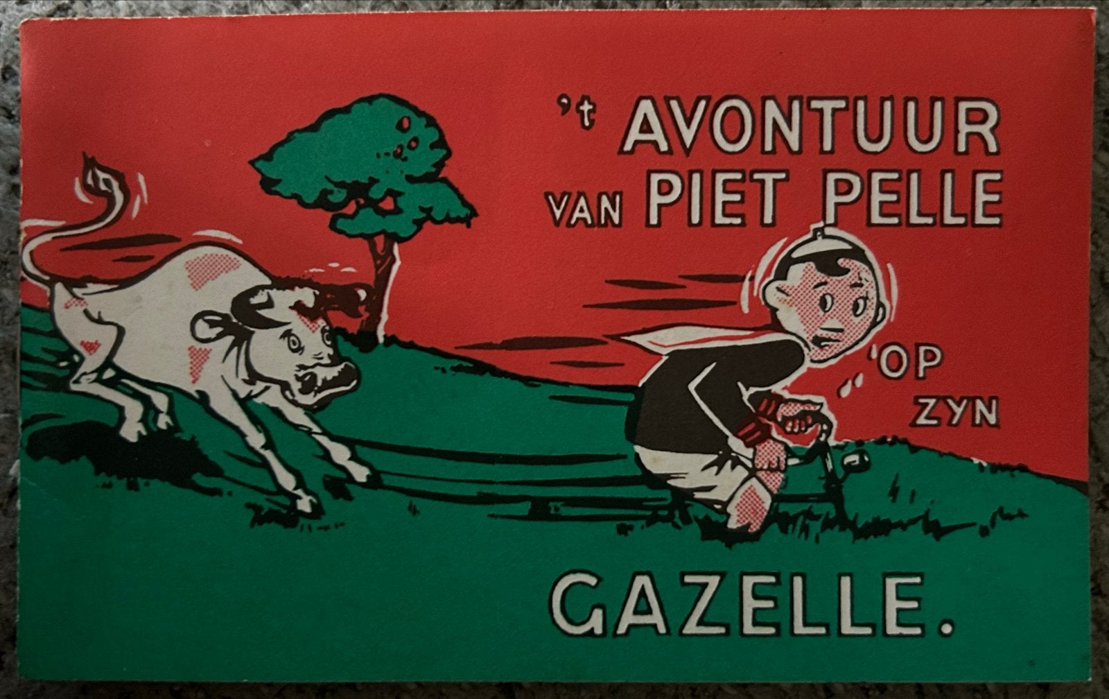 Gazelle Reclameboekje 't Avontuur van Piet Pelle, Boeken, Ophalen of Verzenden, Zo goed als nieuw, Folder