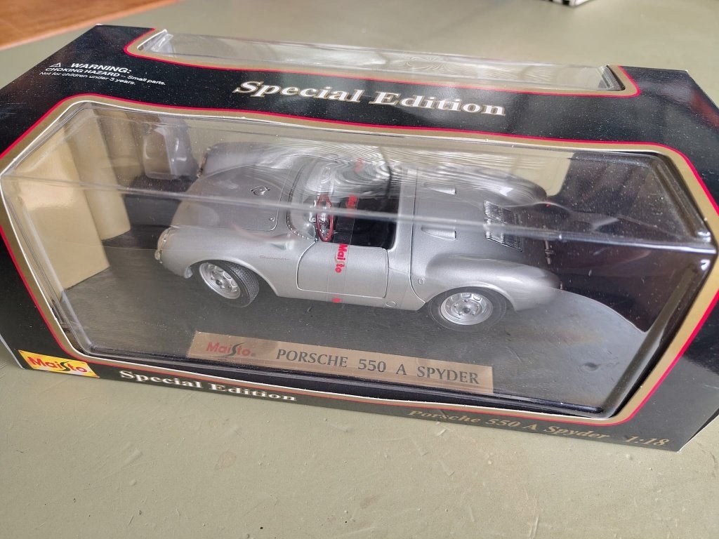 Maisto Porsche 550A Spyder 1:18, Hobby en Vrije tijd, Verzenden, Nieuw, Auto, Maisto