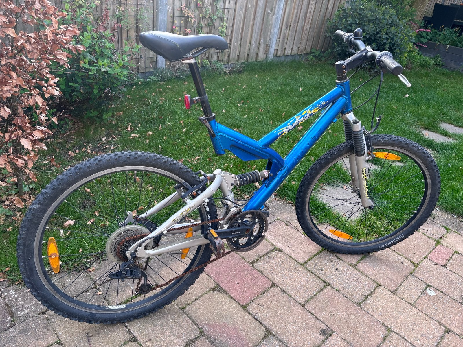 Giant Full Suspension Mountainbike - Blauw, Fietsen en Brommers, Fully, Ophalen, Gebruikt, Giant
