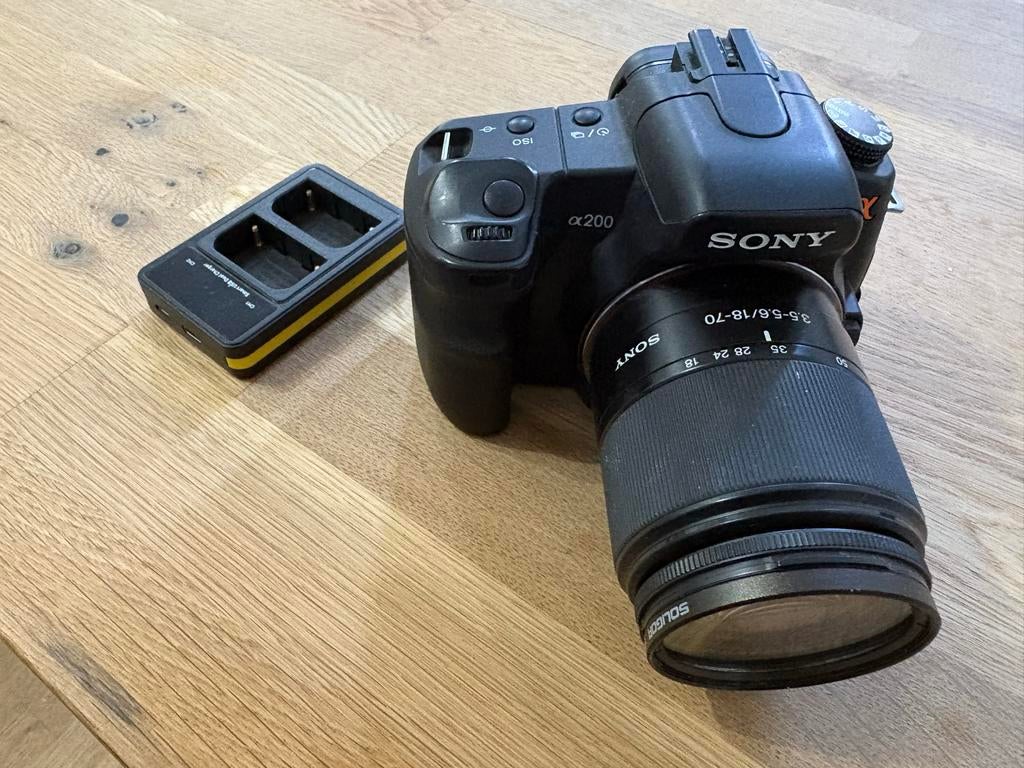 Sony Alpha a200 Spiegelreflexcamera met 18-70mm lens, Ophalen, Gebruikt, Spiegelreflex, 4 t/m 7 keer
