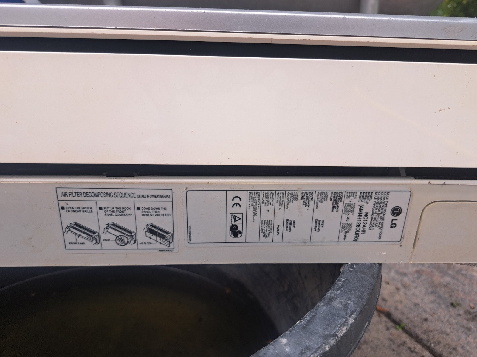 LG Wandairco - Koelen en Ontvochtigen, Ophalen, Gebruikt, Minder dan 60 m³, 3 snelheden of meer