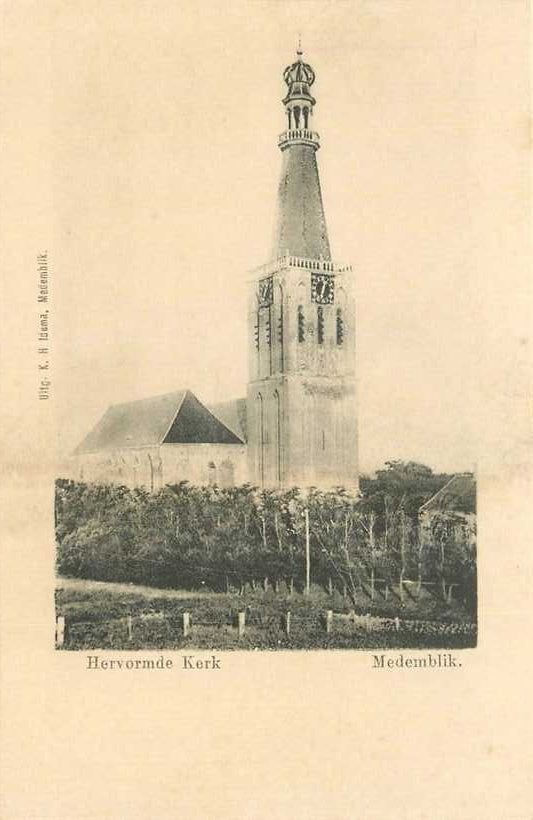 380-743-029 Medemblik Hervormde Kerk, Verzamelen, Verzenden, Voor 1920, Noord-Holland