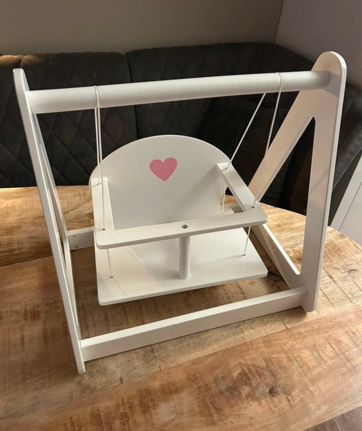 Houten poppenschommel EXCL. pop, Kinderen en Baby's, Ophalen, Zo goed als nieuw, Overige typen