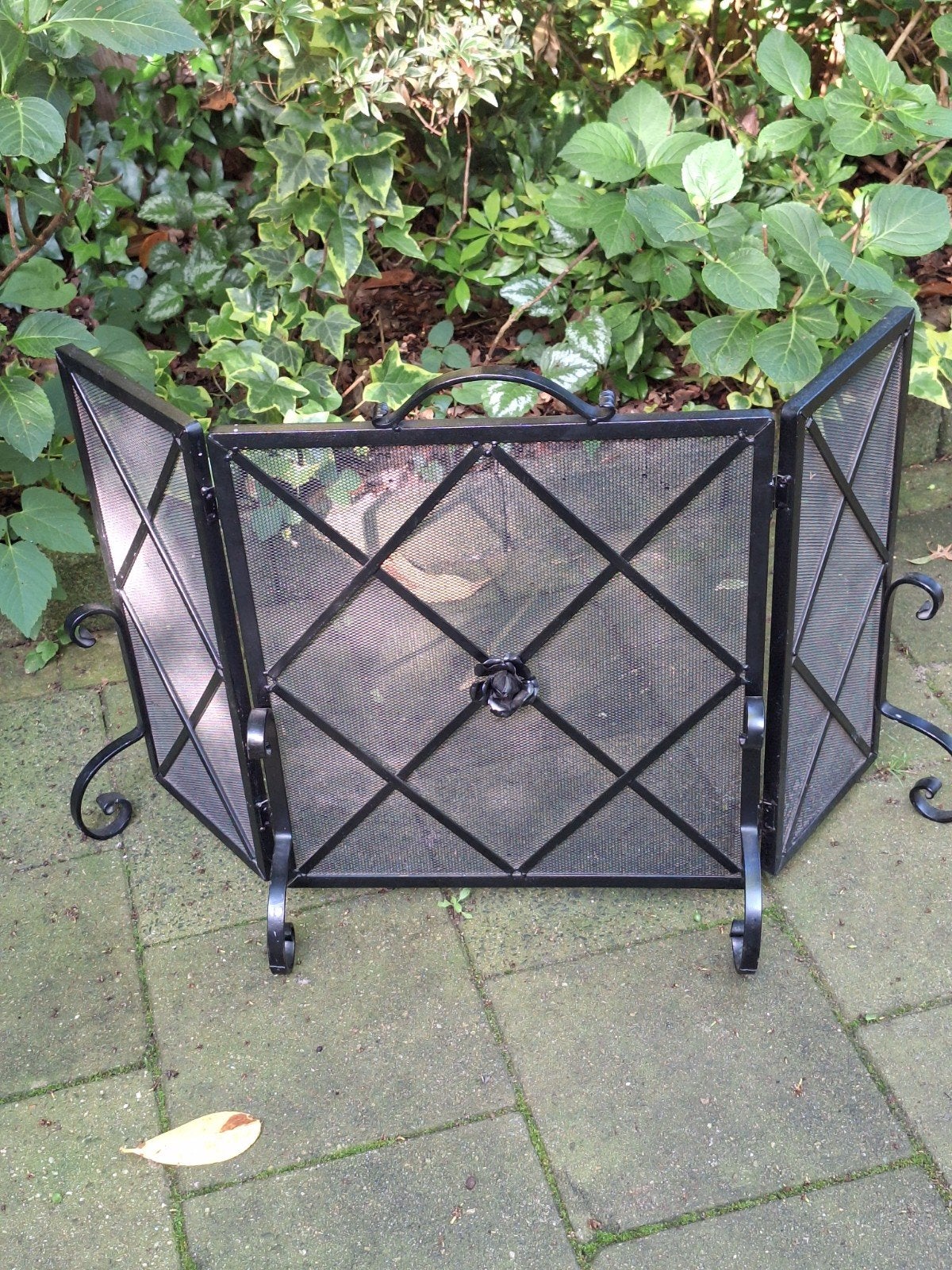 Decoratief haardscherm - Zwart metaal, Ophalen