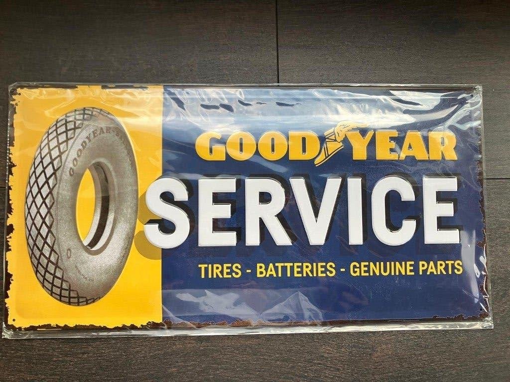 Goodyear Service | metalen bord | nieuw | 50cm x 25cm, Ophalen of Verzenden, Nieuw, Auto's