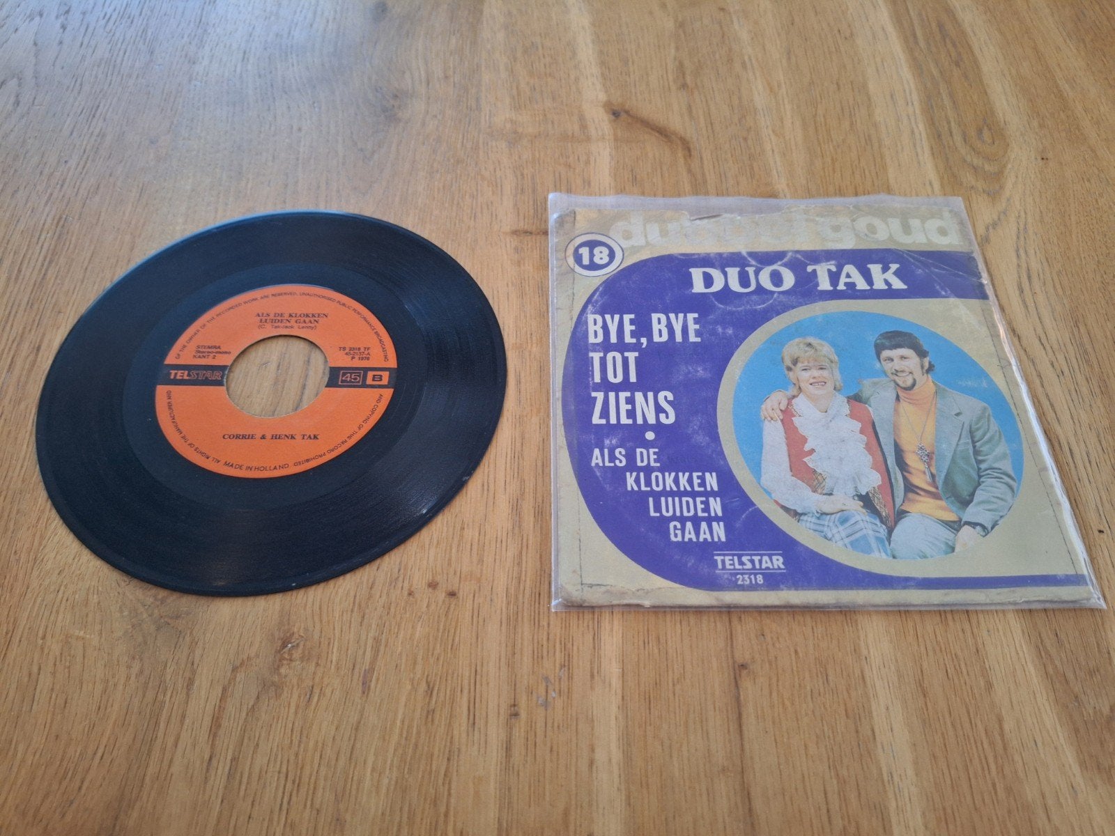 Duo Tak - Bye bye tot ziens, Cd's en Dvd's, Vinyl | Nederlandstalig, Ophalen, Gebruikt, Overige formaten, Levenslied of Smartlap