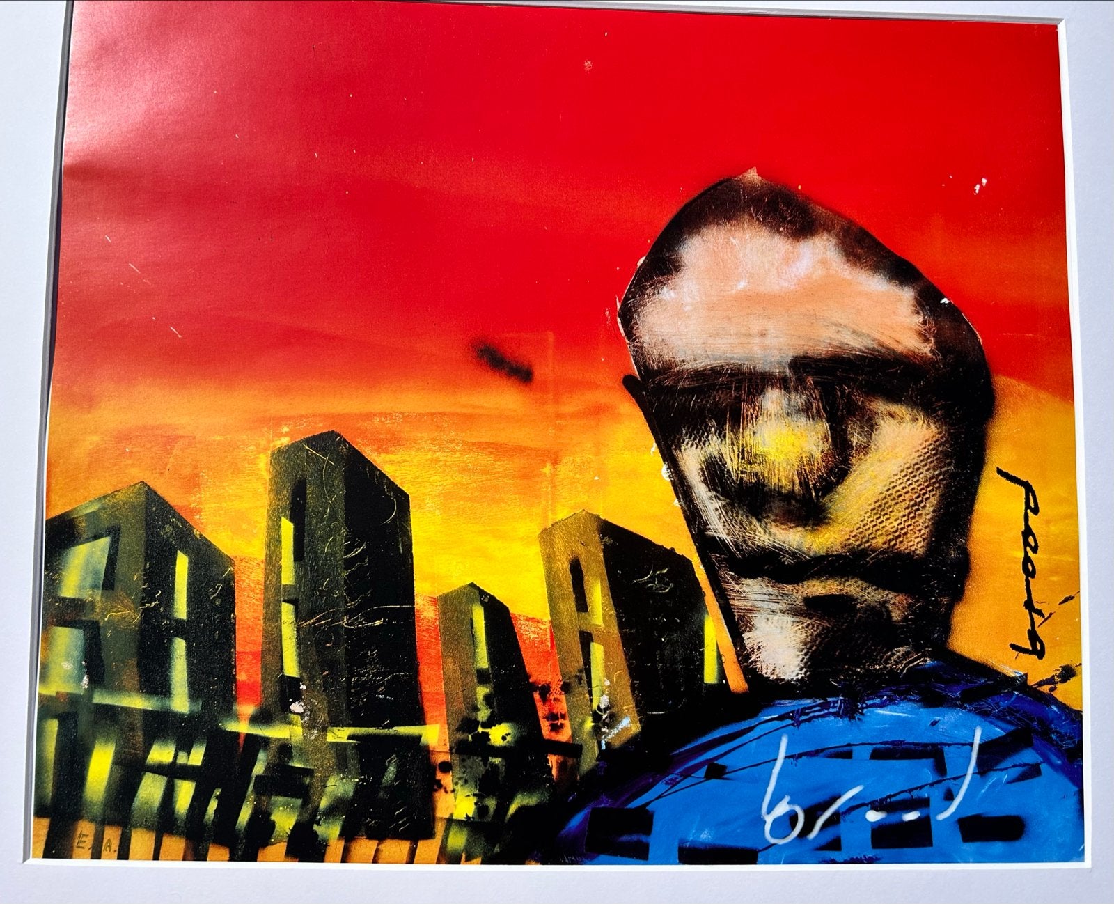 Herman Brood uniek kunstwerk, professioneel ingelijst, Genummerd, Ophalen of Verzenden, Portret en Figuren, Zeefdruk