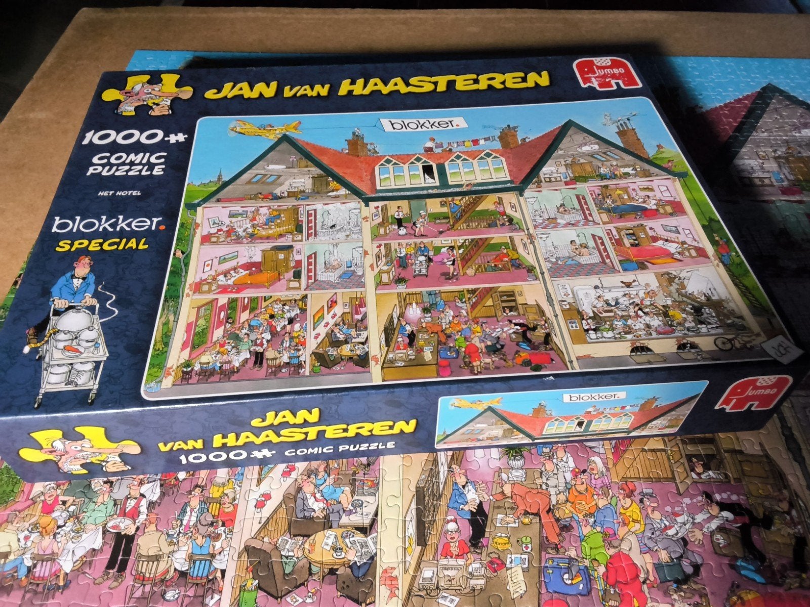 Jan van Haasteren Puzzels - ( plus foto 8  GRATIS  ), Ophalen of Verzenden, 500 t/m 1500 stukjes, Gebruikt, Legpuzzel