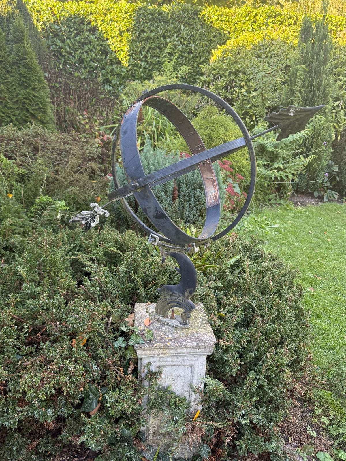 Antieke Armillairsfeer Zonnewijzer Tuindecoratie, Antiek en Kunst, Ophalen