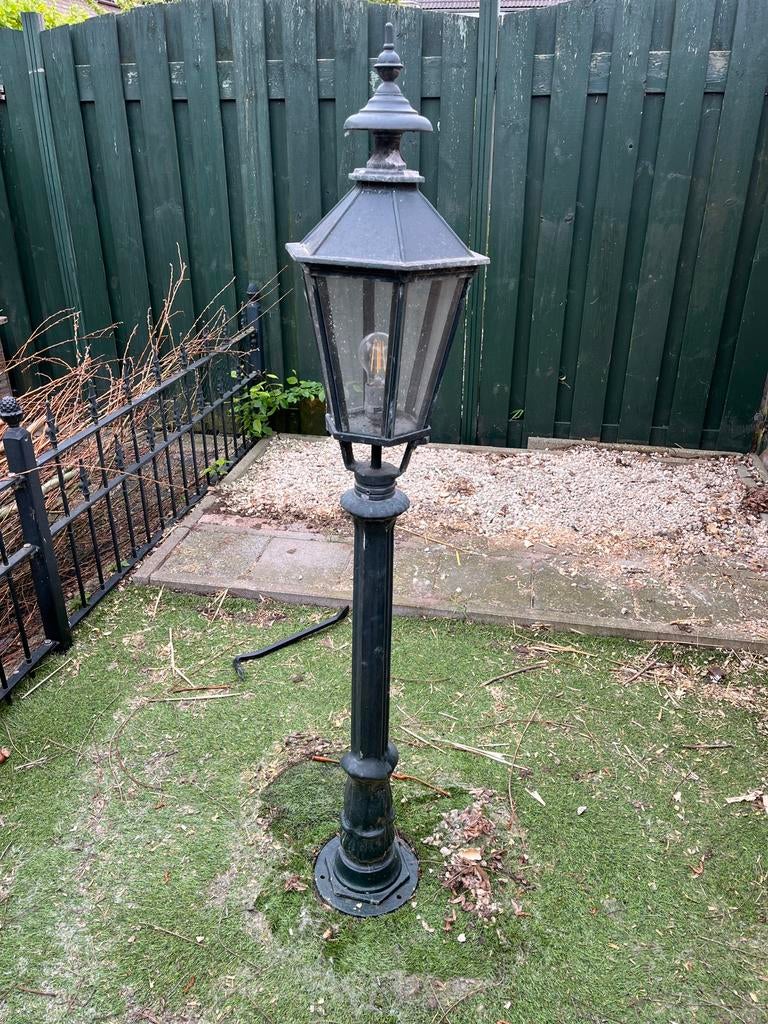 Gietijzeren lantaarnpaal, Tuin en Terras, Ophalen, Gebruikt, Staande lamp, Netvoeding