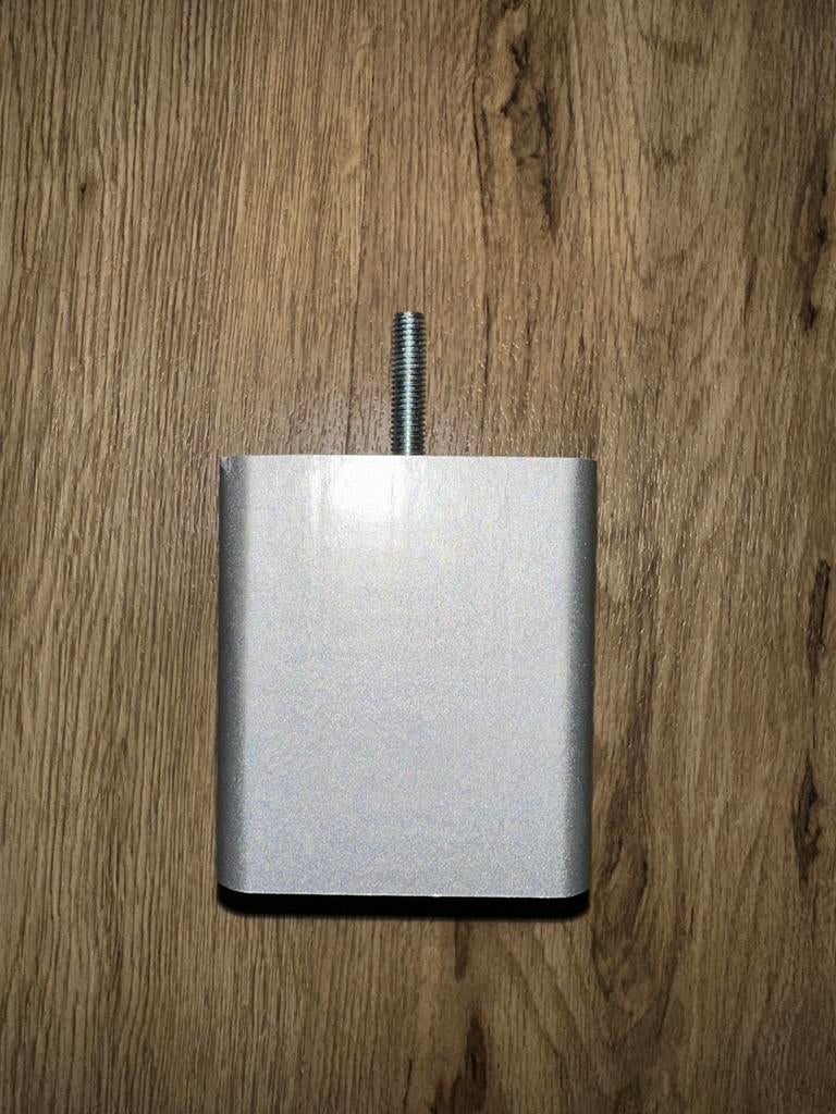 Bedpoten 8cm, Ophalen of Verzenden, Zo goed als nieuw, Eenpersoons, Grijs