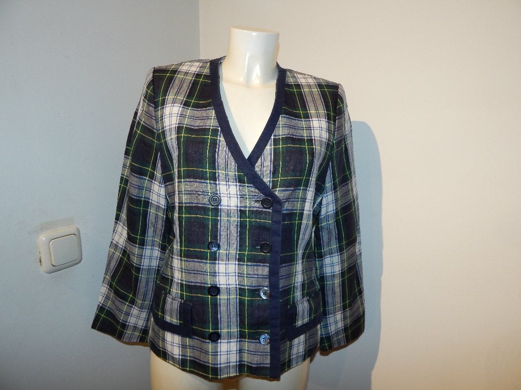 Pauw Amsterdam vintage blazer klassiek ruiten linnen 3