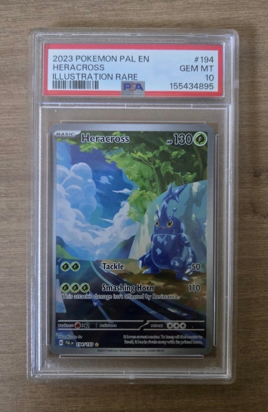 Heracross PSA 10 Gem Mint - 2023 Pokemon Paldea Evolved, Ophalen of Verzenden, Zo goed als nieuw, Losse kaart, Foil