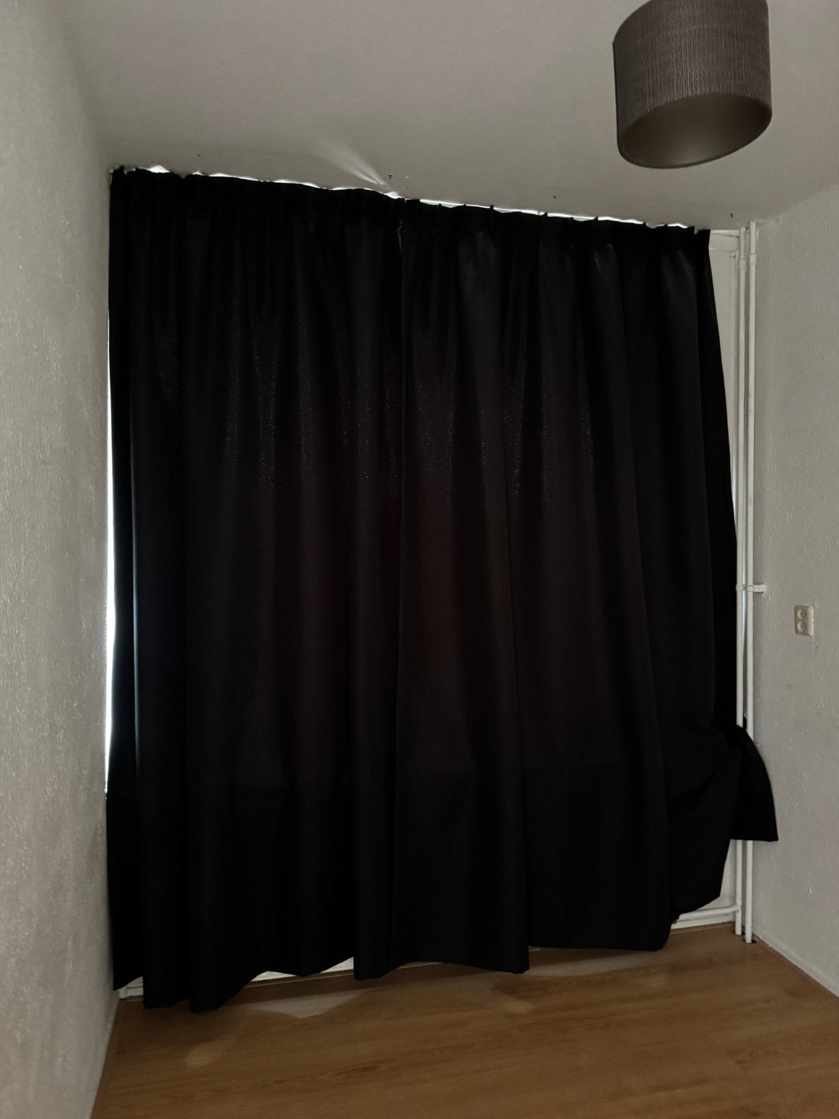 100% verduisterende gordijnen antraciet, Ophalen, 200 cm, Gebruikt, Karwei