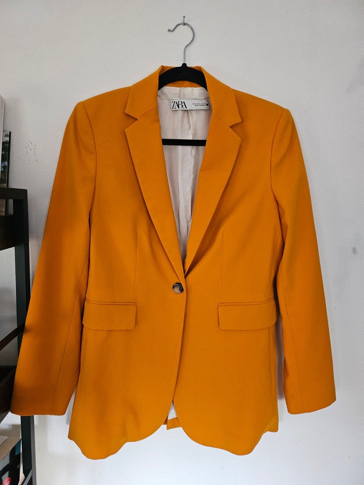 Zara oranje colbert/ blazer, maat S, Zara, Oranje, Ophalen of Verzenden, Zo goed als nieuw