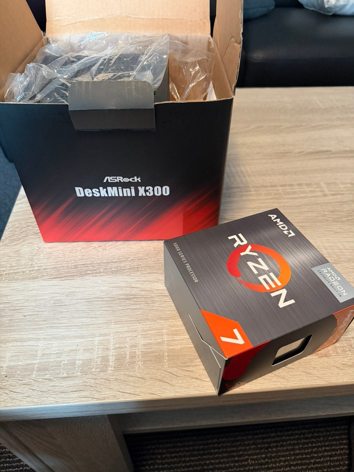 AsRock DeskMini X300 Ryzen 7 5700G, 16GB+Extra Ryzen 3 3200G, Ophalen, Zo goed als nieuw, SSD, 4 Ghz of meer