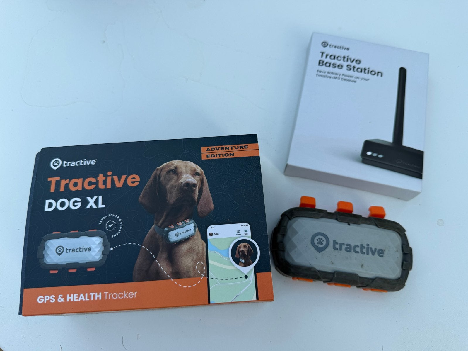 Tractive XL incl. Router / modem. Zgan tracker GPS, Tractive, Ophalen, Zo goed als nieuw, Overige typen
