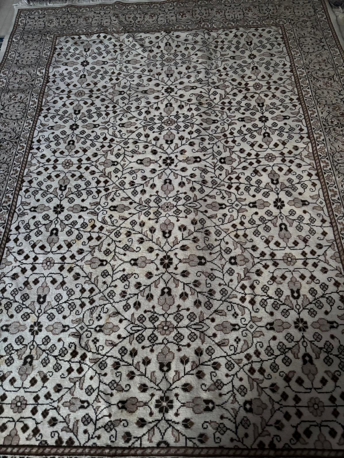 Handgeknoopt Perzisch tapijt - 170x240 cm, Ophalen, Gebruikt, Beige, 150 tot 200 cm
